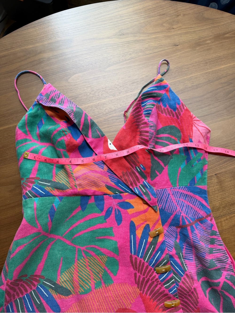 Farm Rio Linen Parrot Mini Dress - Picture 7 of 7
